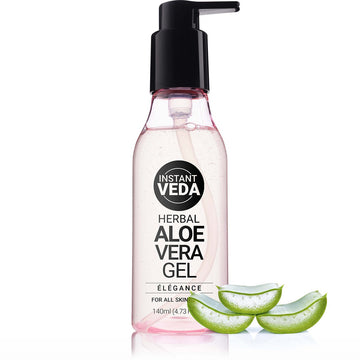 Pure Aloe Vera Gel with Real Aloe Vera Pulp | For all skin & hair types | 140 mL